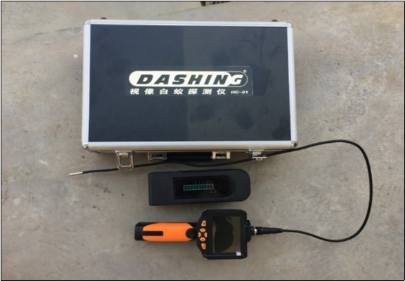  HC-01 visual termite detector fitted with a microwave sounder” used on site